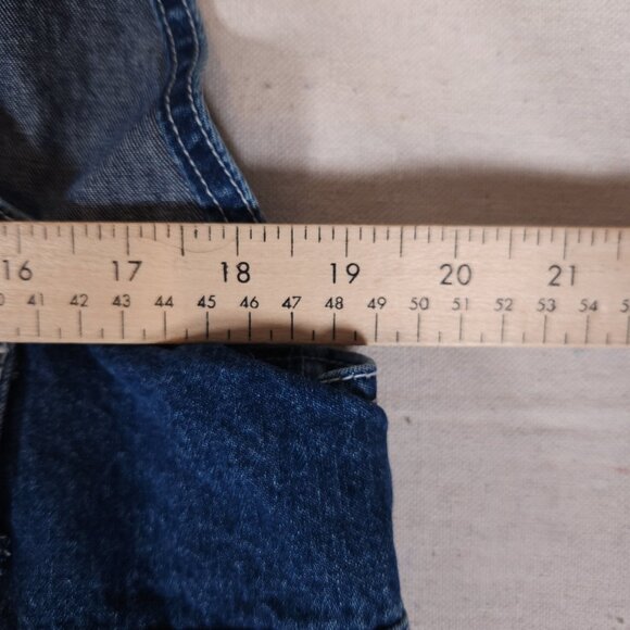 Vintage Revolt Floral Embroidered Denim Overalls Size 18 Y2K 90s Festival Retro - Picture 4 of 11